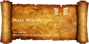 Nyul Bibiána névjegykártya